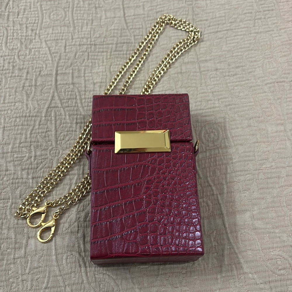 Burgundy, leather crossbody